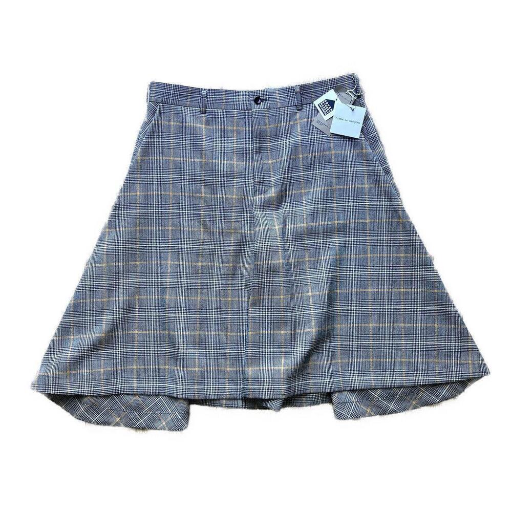 CDG Grey/Orange Wide Short Kilt Size Large